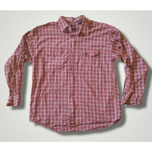 Panhandle Slim Mens Button Down Pearl Snaps Red Plaid Size XL - Picture 1 of 7